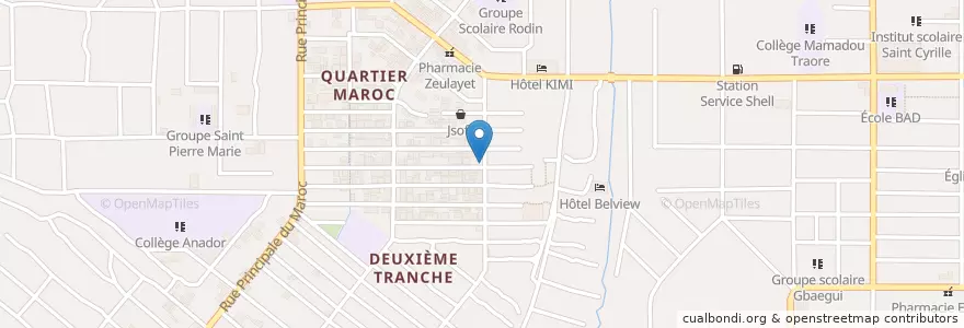 Mapa de ubicacion de MoneyGram- Western Union en コートジボワール, アビジャン, Yopougon.