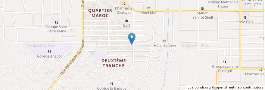 Mapa de ubicacion de Maquis en Elfenbeinküste, Abidjan, Yopougon.
