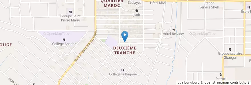 Mapa de ubicacion de Clinique médicale Queen Latifat en Costa De Marfil, Abiyán, Yopougon.