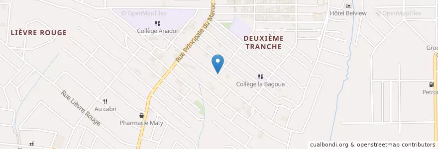 Mapa de ubicacion de Restaurant en Ivoorkust, Abidjan, Yopougon.