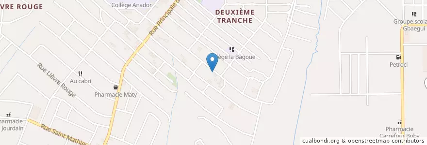 Mapa de ubicacion de Maquis en Côte D'Ivoire, Abidjan, Yopougon.