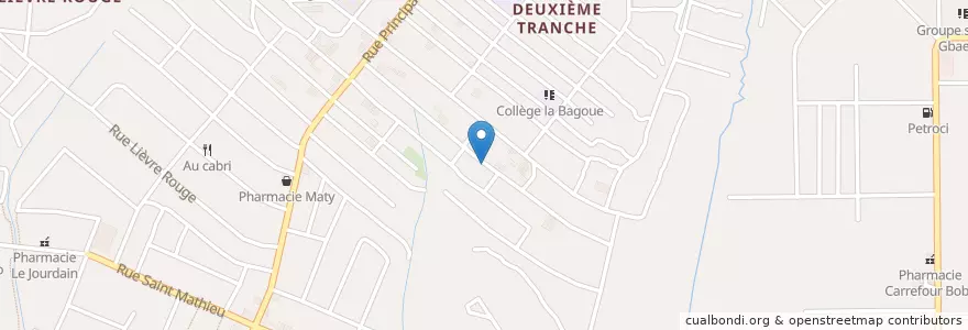Mapa de ubicacion de Garba en 코트디부아르, 아비장, Yopougon.