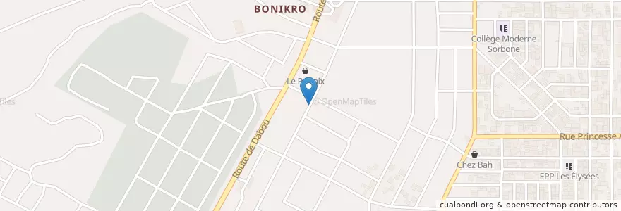 Mapa de ubicacion de Garbadrome en コートジボワール, アビジャン, Yopougon.