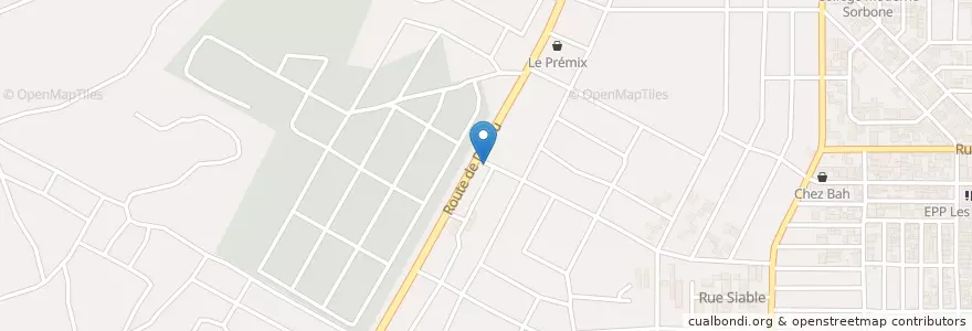 Mapa de ubicacion de Kiosque en ساحل العاج, أبيدجان, Yopougon.