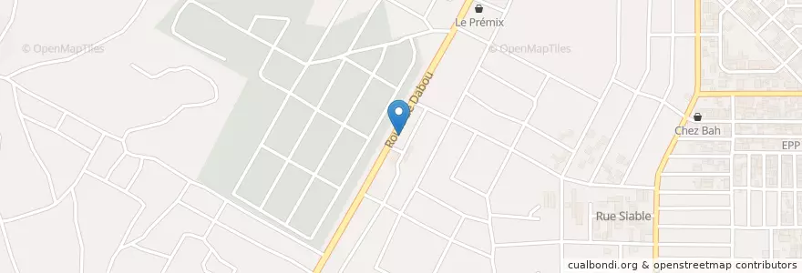 Mapa de ubicacion de Café Express en Ivory Coast, Abidjan, Yopougon.