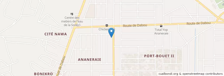 Mapa de ubicacion de Maquis lg au setif en Elfenbeinküste, Abidjan, Yopougon.