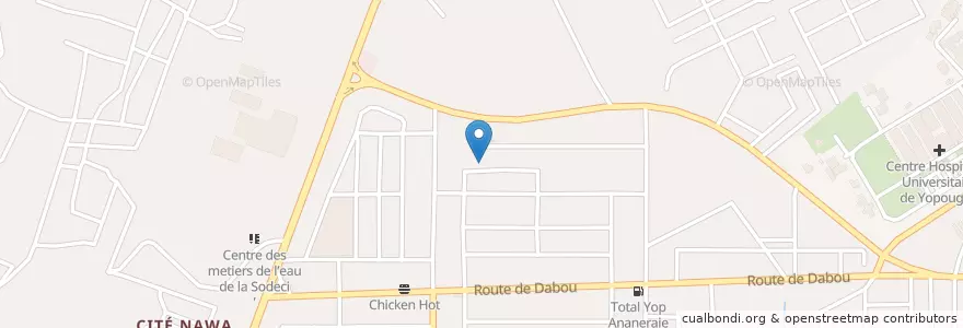 Mapa de ubicacion de Eglise EEPP en Elfenbeinküste, Abidjan, Yopougon.