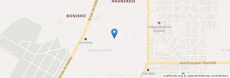 Mapa de ubicacion de Eglisela revelation de DIEU en Côte D'Ivoire, Abidjan, Yopougon.
