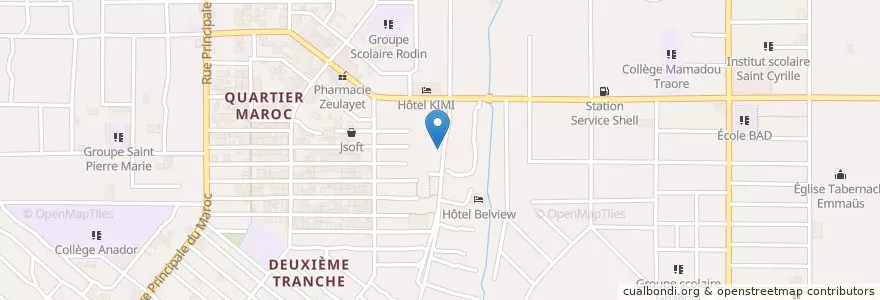 Mapa de ubicacion de Cyber café en 科特迪瓦, 阿比让, Yopougon.