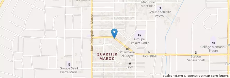 Mapa de ubicacion de Maquis JACKPOT en コートジボワール, アビジャン, Yopougon.