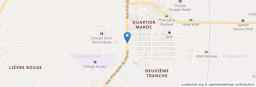 Mapa de ubicacion de Maquis Clinique2 en Elfenbeinküste, Abidjan, Yopougon.