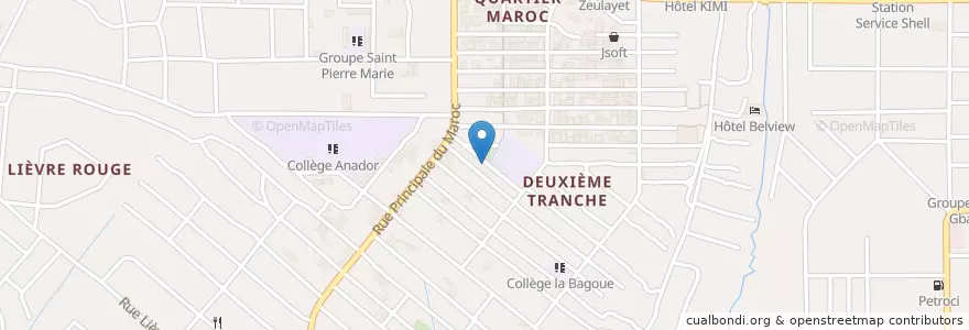 Mapa de ubicacion de Restaurant-Maquis en Ivoorkust, Abidjan, Yopougon.