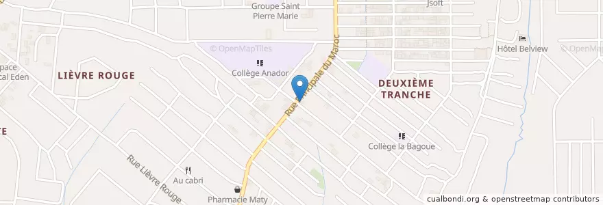 Mapa de ubicacion de Bar Tunel en 코트디부아르, 아비장, Yopougon.