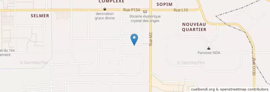 Mapa de ubicacion de Centre Medico Social La source Inter en 科特迪瓦, 阿比让, Yopougon.