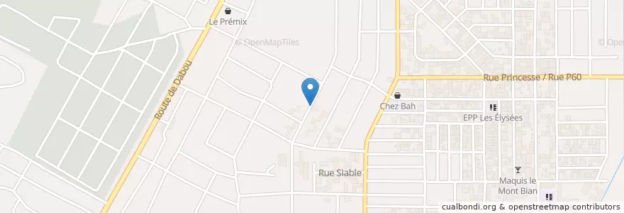 Mapa de ubicacion de Eglise MEDN en Costa D'Avorio, Abidjan, Yopougon.
