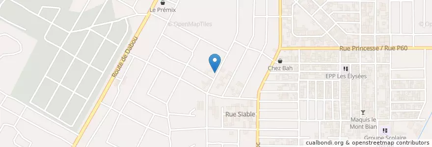 Mapa de ubicacion de Garbadrome en Côte D’Ivoire, Abidjan, Yopougon.