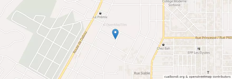 Mapa de ubicacion de Maquis Restaurant chez Mémé en ساحل العاج, أبيدجان, Yopougon.