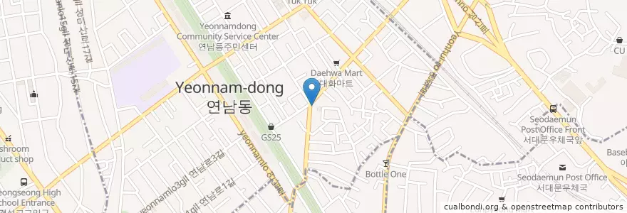 Mapa de ubicacion de Mr Wow en Corea Del Sur, Seúl, 마포구, 연남동.
