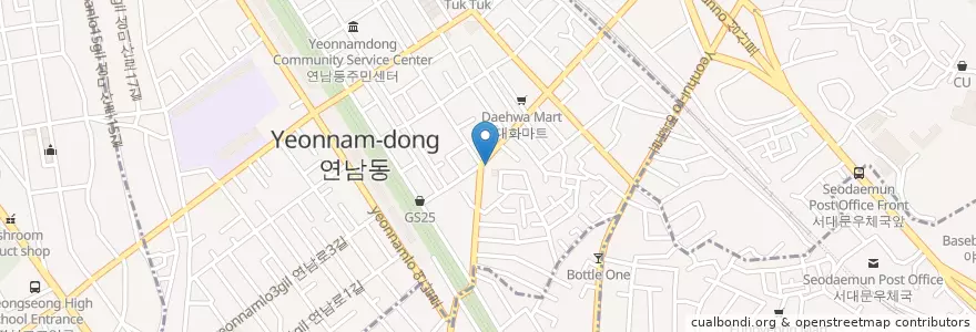 Mapa de ubicacion de Dutch & Bean en Corea Del Sur, Seúl, 마포구, 연남동.