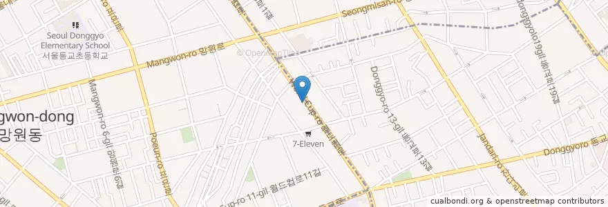 Mapa de ubicacion de Lotteria en 大韓民国, ソウル, 麻浦区, 望遠1洞.