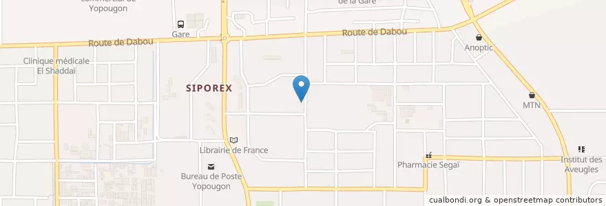 Mapa de ubicacion de Restaurant en 코트디부아르, 아비장, Yopougon.