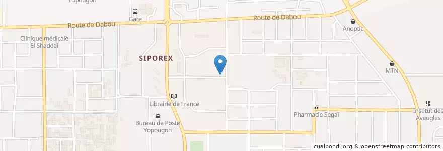 Mapa de ubicacion de Laboratoire Dentaire en Elfenbeinküste, Abidjan, Yopougon.