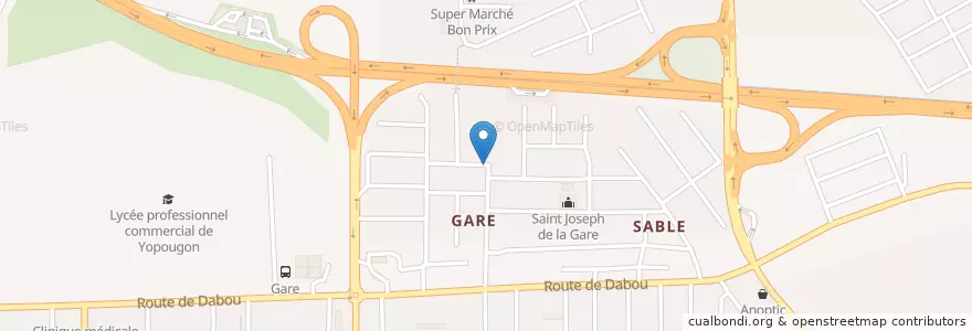 Mapa de ubicacion de Restaurant en Costa De Marfil, Abiyán, Yopougon.