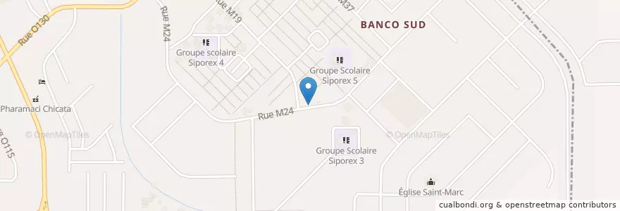Mapa de ubicacion de Maquis la Cour des Grands en Кот-Д’Ивуар, Абиджан, Yopougon.