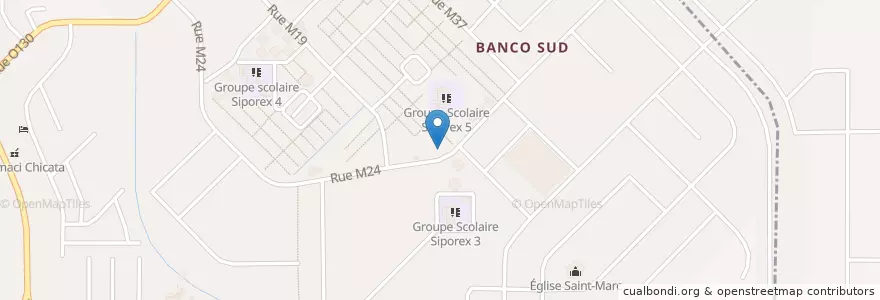 Mapa de ubicacion de Pharmacie du Cinéma Boissy en Côte D'Ivoire, Abidjan, Yopougon.