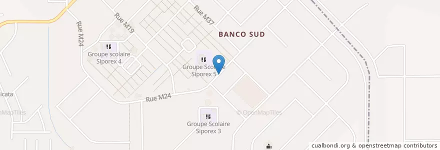 Mapa de ubicacion de Espace OBV Toit Rouge en 코트디부아르, 아비장, Yopougon.
