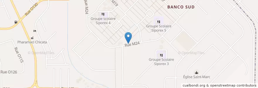 Mapa de ubicacion de Grand Espace Plein Air en 科特迪瓦, 阿比让, Yopougon.