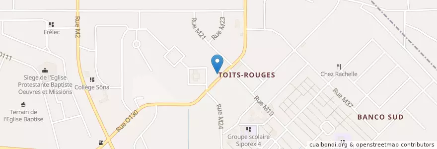 Mapa de ubicacion de Hopital Toit Rouge en Fildişi Sahili, Abican, Yopougon.