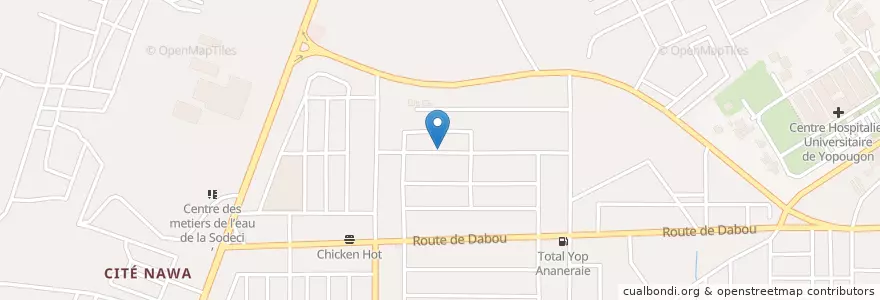Mapa de ubicacion de Kiosque café en Costa De Marfil, Abiyán, Yopougon.