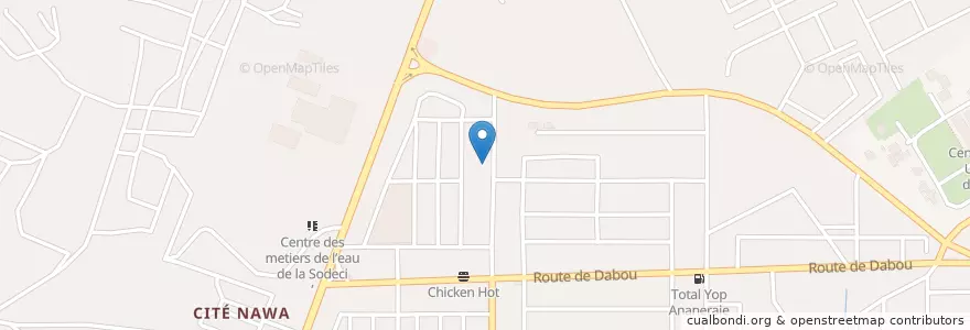 Mapa de ubicacion de Egliseevangelique fondation miracle en Côte D'Ivoire, Abidjan, Yopougon.