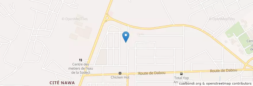 Mapa de ubicacion de Restaurant africain en 科特迪瓦, 阿比让, Yopougon.