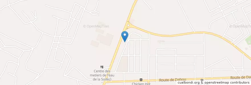 Mapa de ubicacion de Mobil money en Côte D’Ivoire, Abidjan, Yopougon.