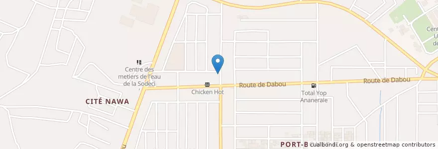 Mapa de ubicacion de Maquis ballon d'or en Costa D'Avorio, Abidjan, Yopougon.