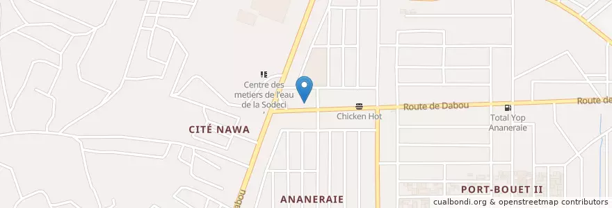 Mapa de ubicacion de Mobil money en 科特迪瓦, 阿比让, Yopougon.
