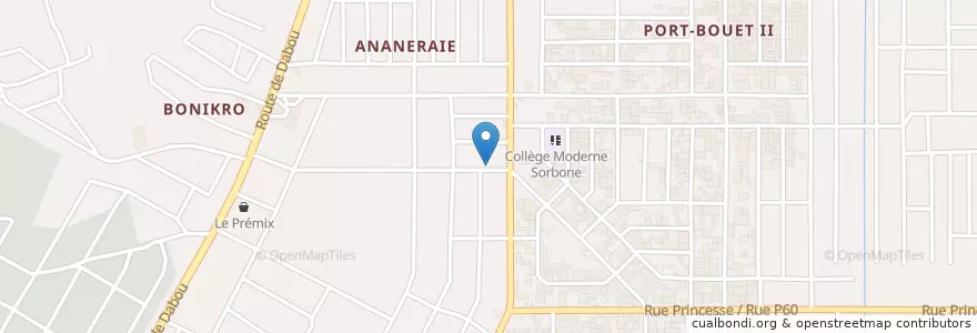 Mapa de ubicacion de Madison bar en Côte D'Ivoire, Abidjan, Yopougon.