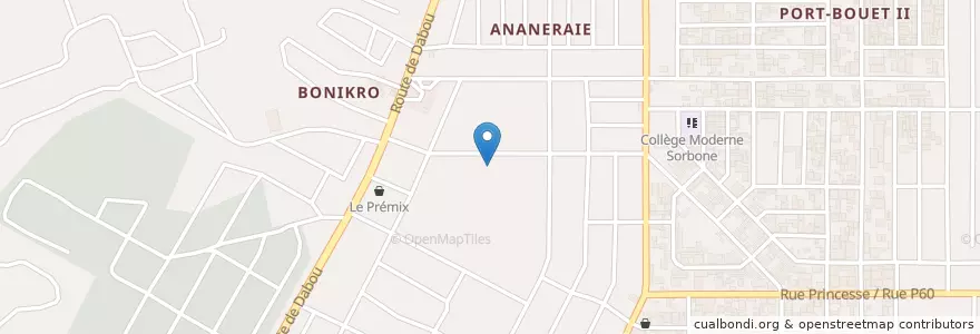 Mapa de ubicacion de Groupe scolaire fleur de lotus en ساحل عاج, آبیجان, Yopougon.