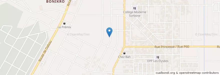 Mapa de ubicacion de Cyber café en ساحل عاج, آبیجان, Yopougon.