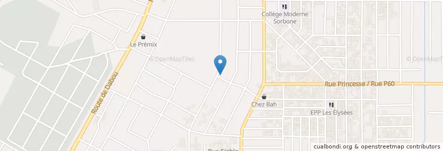 Mapa de ubicacion de Mobile money en コートジボワール, アビジャン, Yopougon.