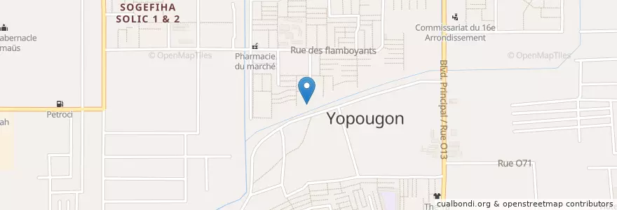Mapa de ubicacion de Buvette Traditionelle en ساحل عاج, آبیجان, Yopougon.