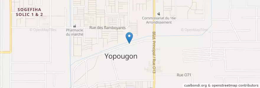 Mapa de ubicacion de Buvette Traditionnelle en 코트디부아르, 아비장, Yopougon.