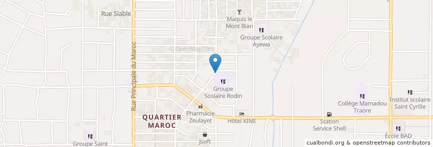 Mapa de ubicacion de Garbadrome en 科特迪瓦, 阿比让, Yopougon.