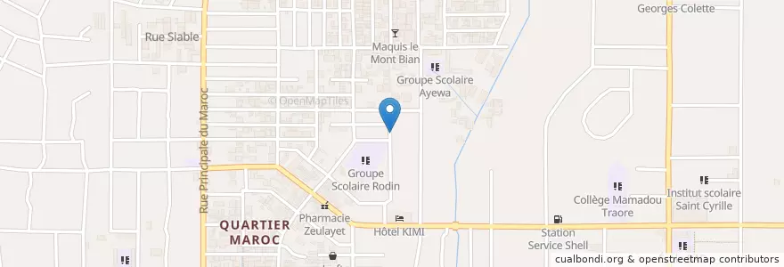 Mapa de ubicacion de Mobil Money en Ivoorkust, Abidjan, Yopougon.