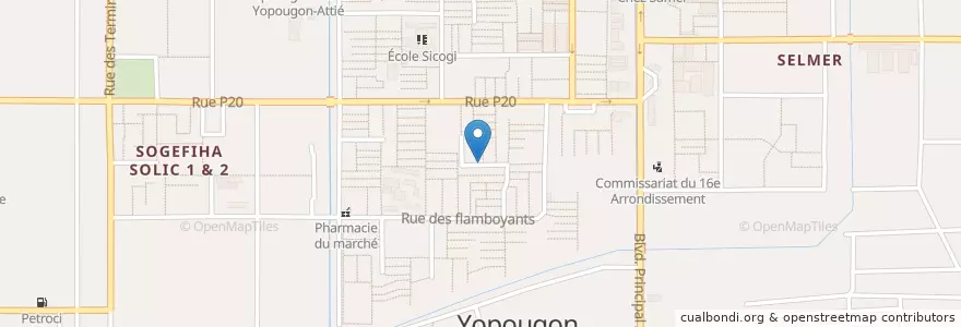 Mapa de ubicacion de Buvette Traditionelle en Кот-Д’Ивуар, Абиджан, Yopougon.