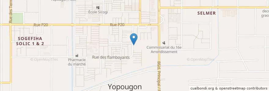 Mapa de ubicacion de Cave WE en Ivoorkust, Abidjan, Yopougon.