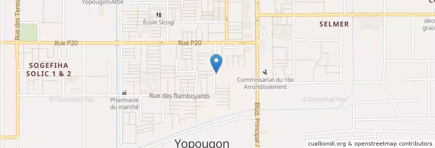 Mapa de ubicacion de Maquis Restaurant en Fildişi Sahili, Abican, Yopougon.