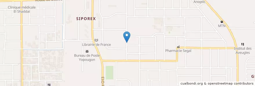 Mapa de ubicacion de Cybercafe en ساحل عاج, آبیجان, Yopougon.